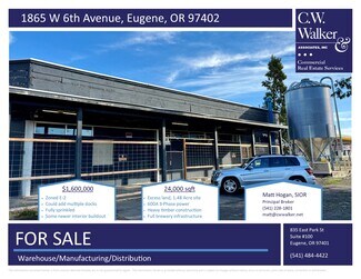 Plus de détails pour 1875 W 6th Ave, Eugene, OR - Industriel/Logistique à vendre