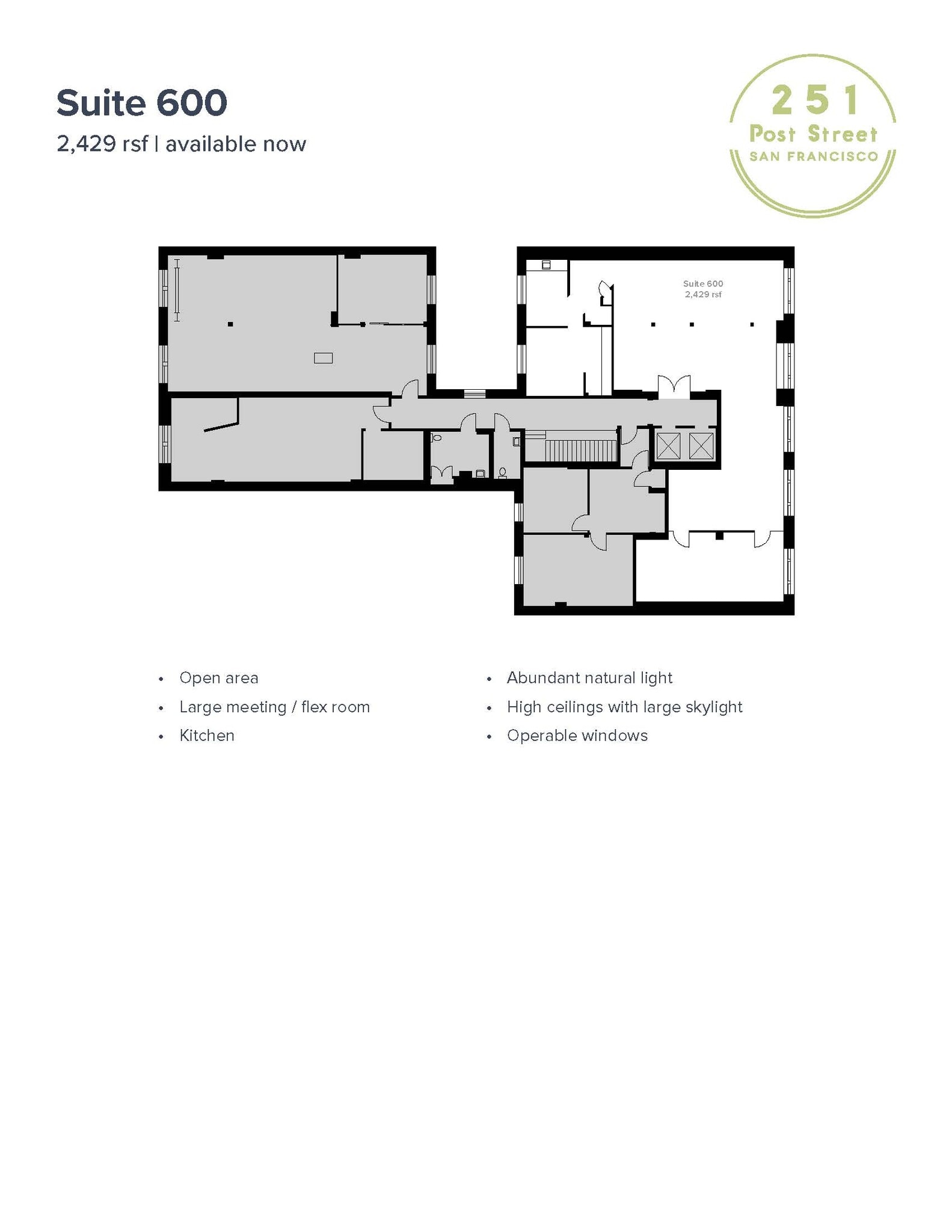 251 Post St, San Francisco, CA à louer Plan d’étage– Image 1 sur 1