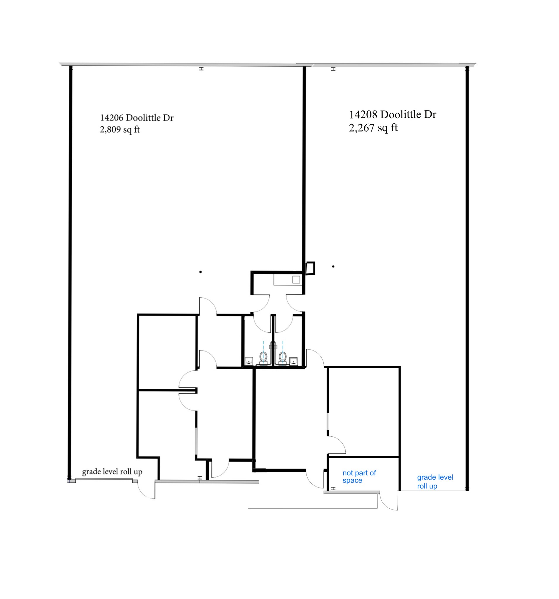 14204-14212 Doolittle Dr, San Leandro, CA à louer Plan d’étage– Image 1 sur 8