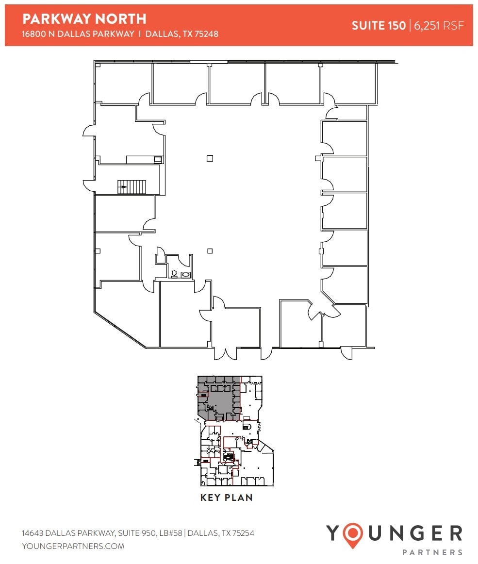 16800 N Dallas Pky, Dallas, TX à louer Plan d’étage– Image 1 sur 1