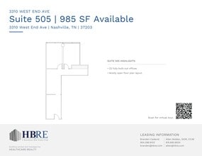 3310 West End Ave, Nashville, TN à louer Plan de site– Image 1 sur 1