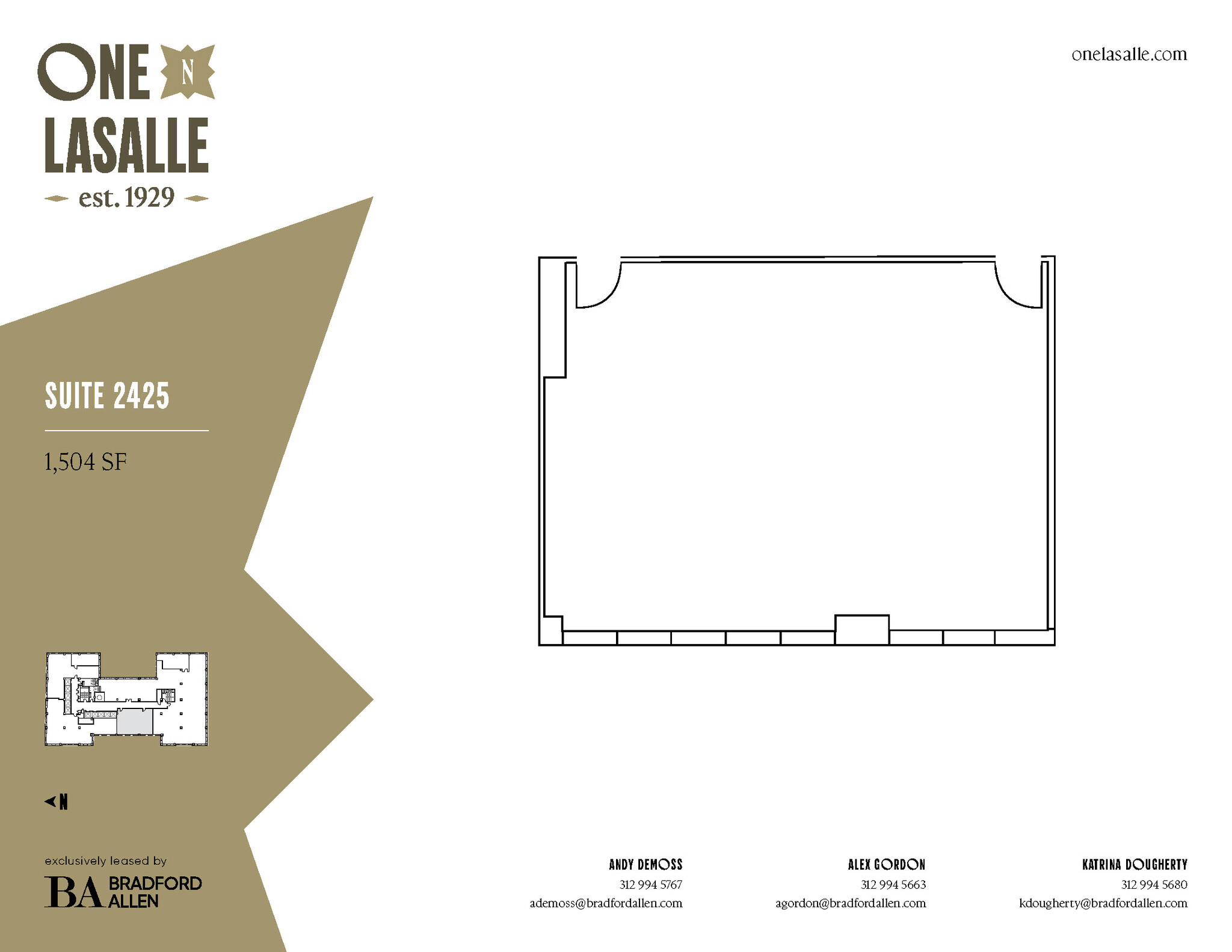 1 N La Salle St, Chicago, IL à louer Plan d’étage– Image 1 sur 2