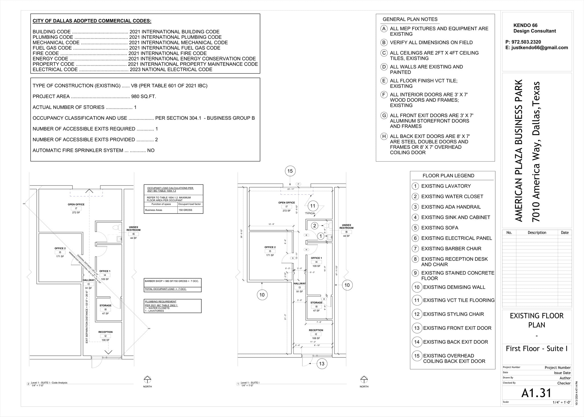 7010 American Way, Dallas, TX à louer Plan d’étage– Image 1 sur 1