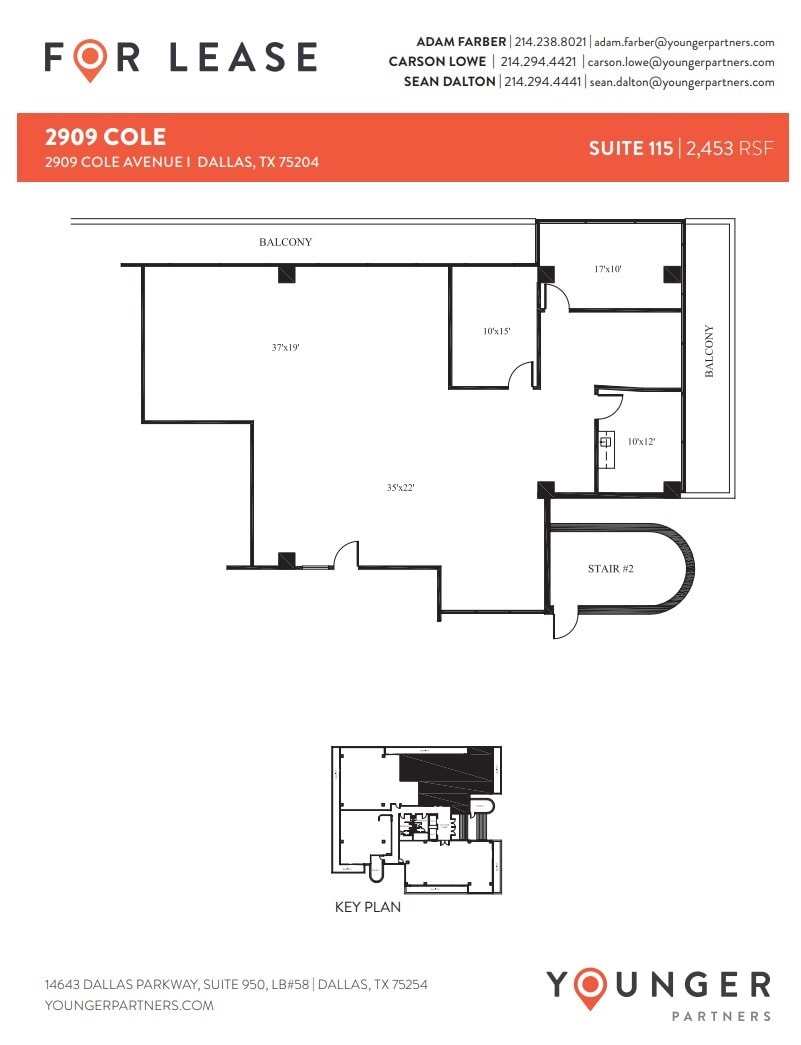 2909 Cole Ave, Dallas, TX à louer Plan d’étage– Image 1 sur 1