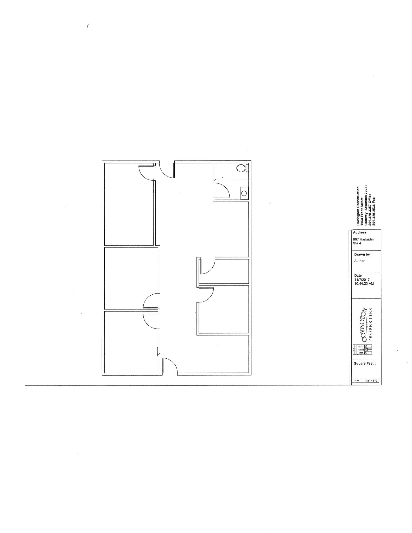 607 Harkrider St, Conway, AR à louer Plan d’étage– Image 1 sur 1