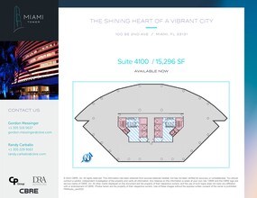 100 SE 2nd St, Miami, FL à louer Plan de site– Image 1 sur 1