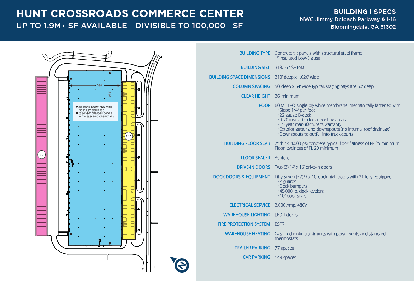 NWC Jimmy Deloach Parkway & I-16, Bloomingdale, GA à louer Plan de site– Image 1 sur 1