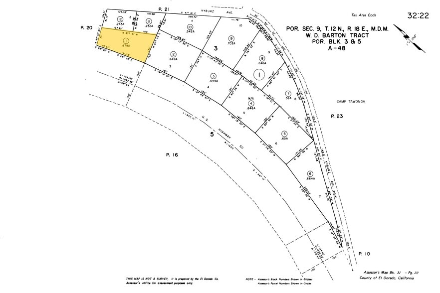 1313 Emerald Bay Rd, South Lake Tahoe, CA à vendre - Plan cadastral – Image 2 sur 2