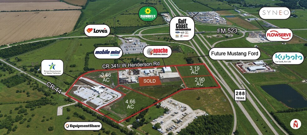 Highway 288, Angleton, TX à vendre - Aérien – Image 3 sur 7