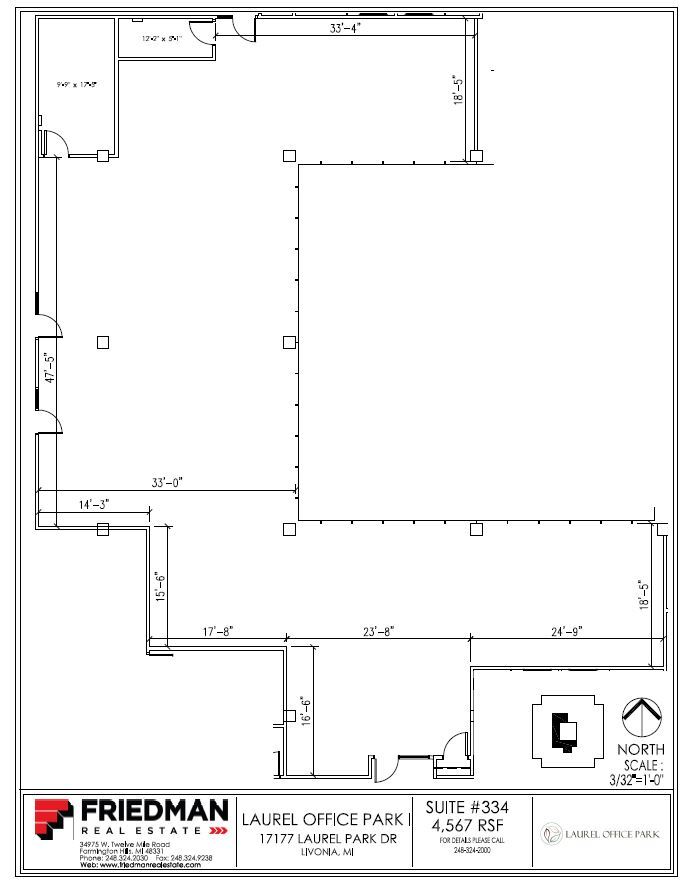 17177 N Laurel Park Dr, Livonia, MI à louer Plan d’étage– Image 1 sur 2