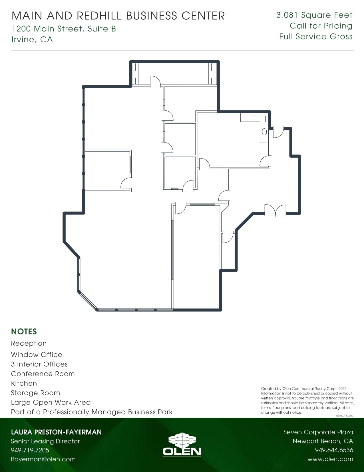 1200 Main St, Irvine, CA à louer Plan d’étage– Image 1 sur 1