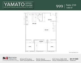 999-1001 W Yamato Rd, Boca Raton, FL à louer Plan d’étage– Image 1 sur 2