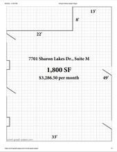 7701 Sharon Lakes Rd, Charlotte, NC à louer Plan d’étage– Image 1 sur 1