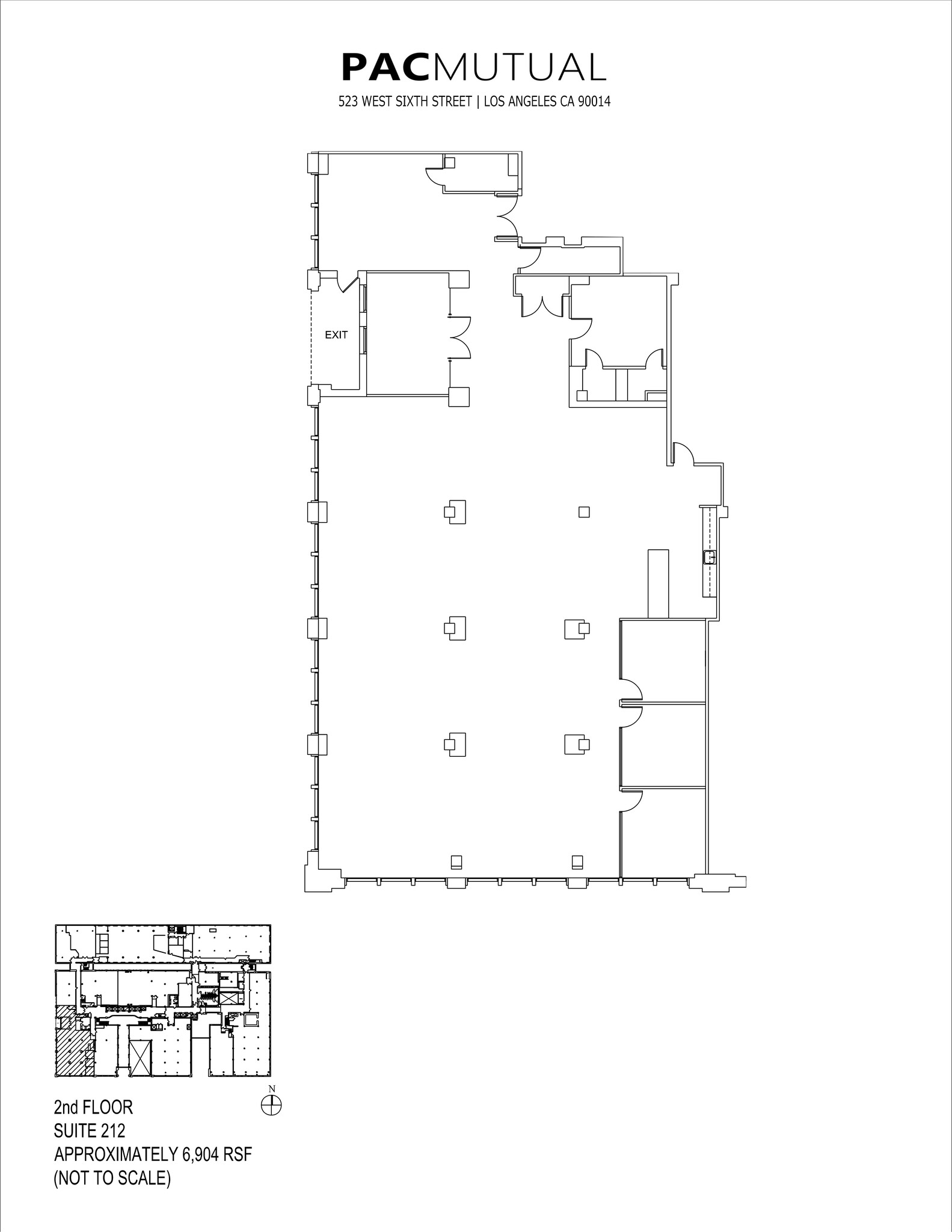 523 W 6th St, Los Angeles, CA à louer Plan de site– Image 1 sur 2