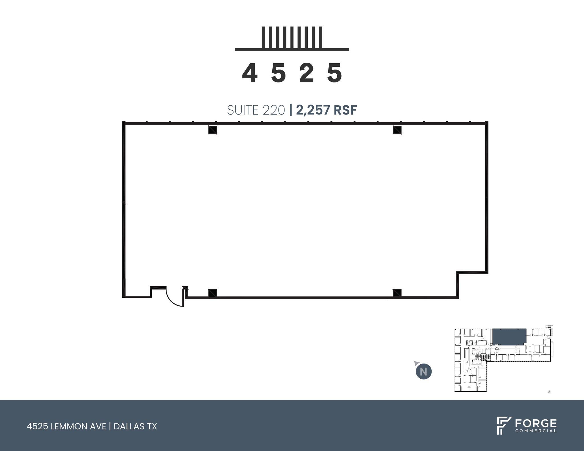 4525 Lemmon Ave, Dallas, TX à louer Plan d’étage– Image 1 sur 1