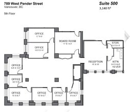 789 W Pender St, Vancouver, BC à louer Plan d’étage– Image 1 sur 1
