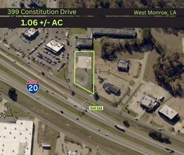 399 Constitution Dr, West Monroe, LA - Vue aérienne vue de carte - Image1