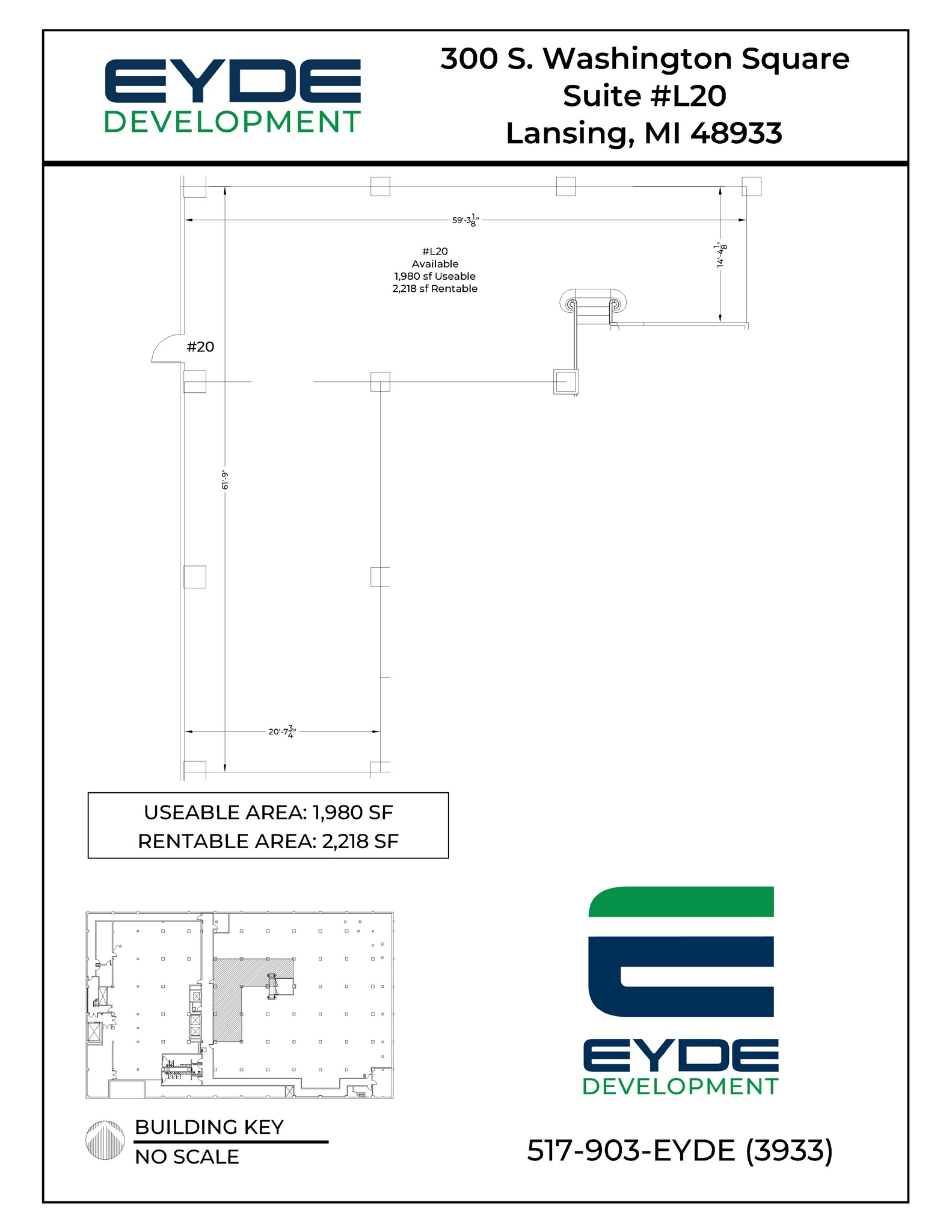 300 S Washington Sq, Lansing, MI à louer Plan de site– Image 1 sur 1