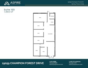 19059 Champion Forest Dr, Spring, TX à louer Plan d’étage– Image 1 sur 2