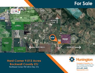 Plus de détails pour Northwest Corner FM 548 & Hwy 276, Royse City, TX - Terrain à vendre