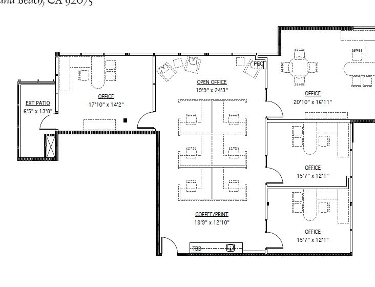 505 Lomas Santa Fe Dr, Solana Beach, CA à louer Plan d’étage– Image 1 sur 1
