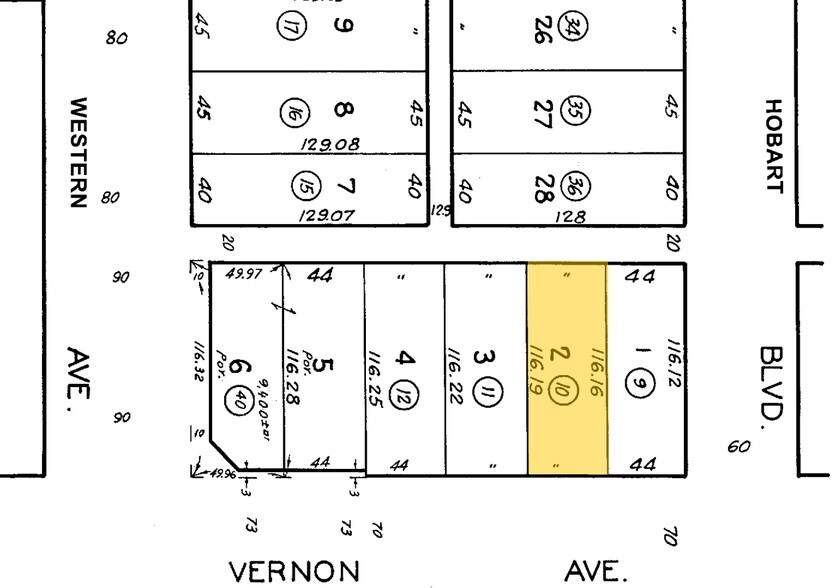 1639 W Vernon Ave, Los Angeles, CA à louer - Plan cadastral – Image 2 sur 2