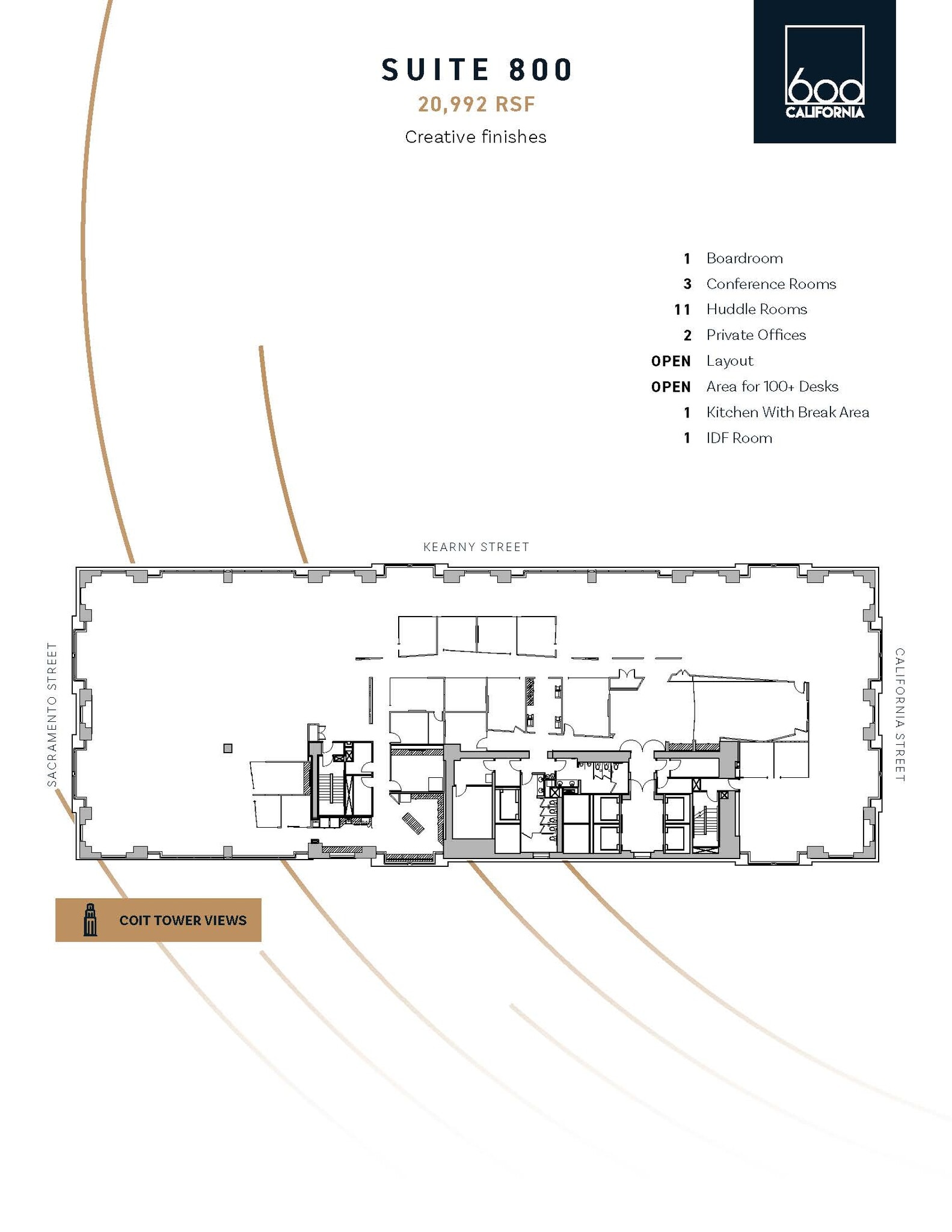 600 California St, San Francisco, CA à louer Plan d’étage– Image 1 sur 1