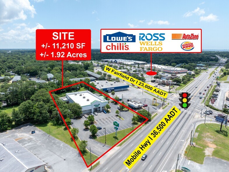 4510 Mobile Hwy, Pensacola, FL à vendre - Aérien – Image 1 sur 12