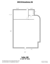 526 W Broadway Rd, Mesa, AZ à louer Plan d’étage– Image 1 sur 1
