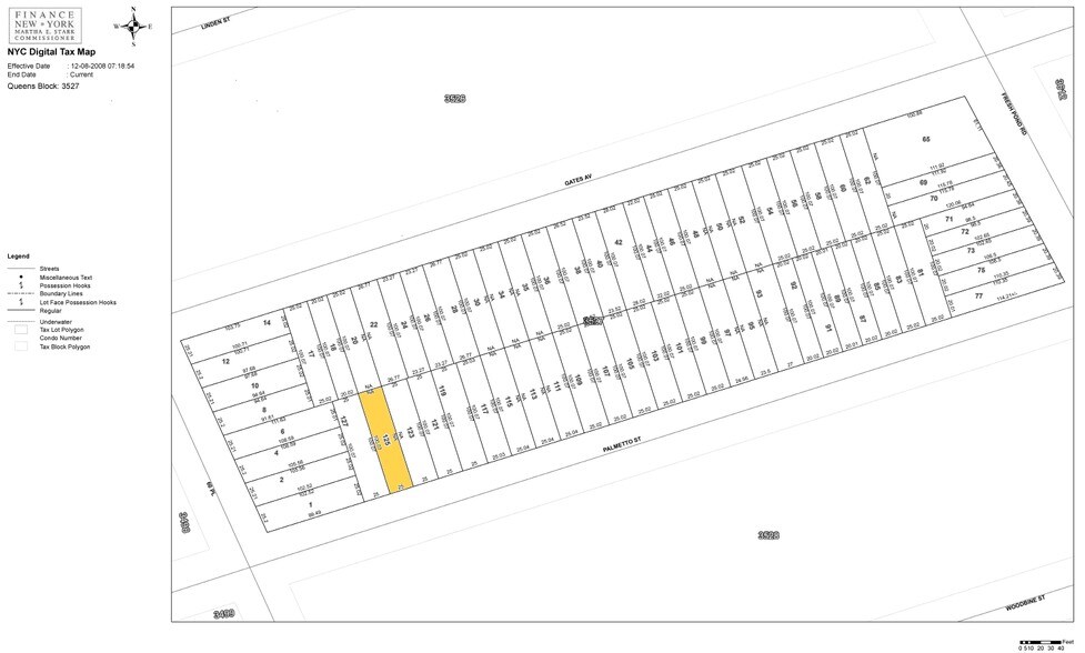 60-15 Palmetto St, Ridgewood, NY à vendre - Plan cadastral – Image 2 sur 2