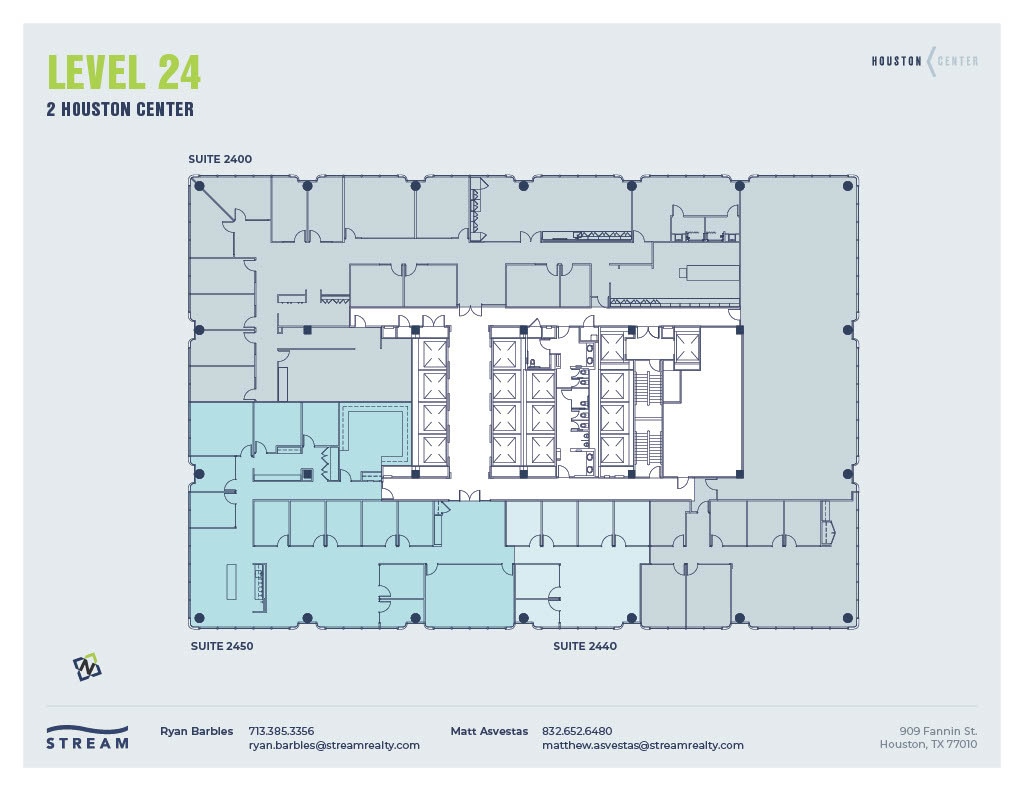 909 Fannin St, Houston, TX à louer Plan d’étage– Image 1 sur 1