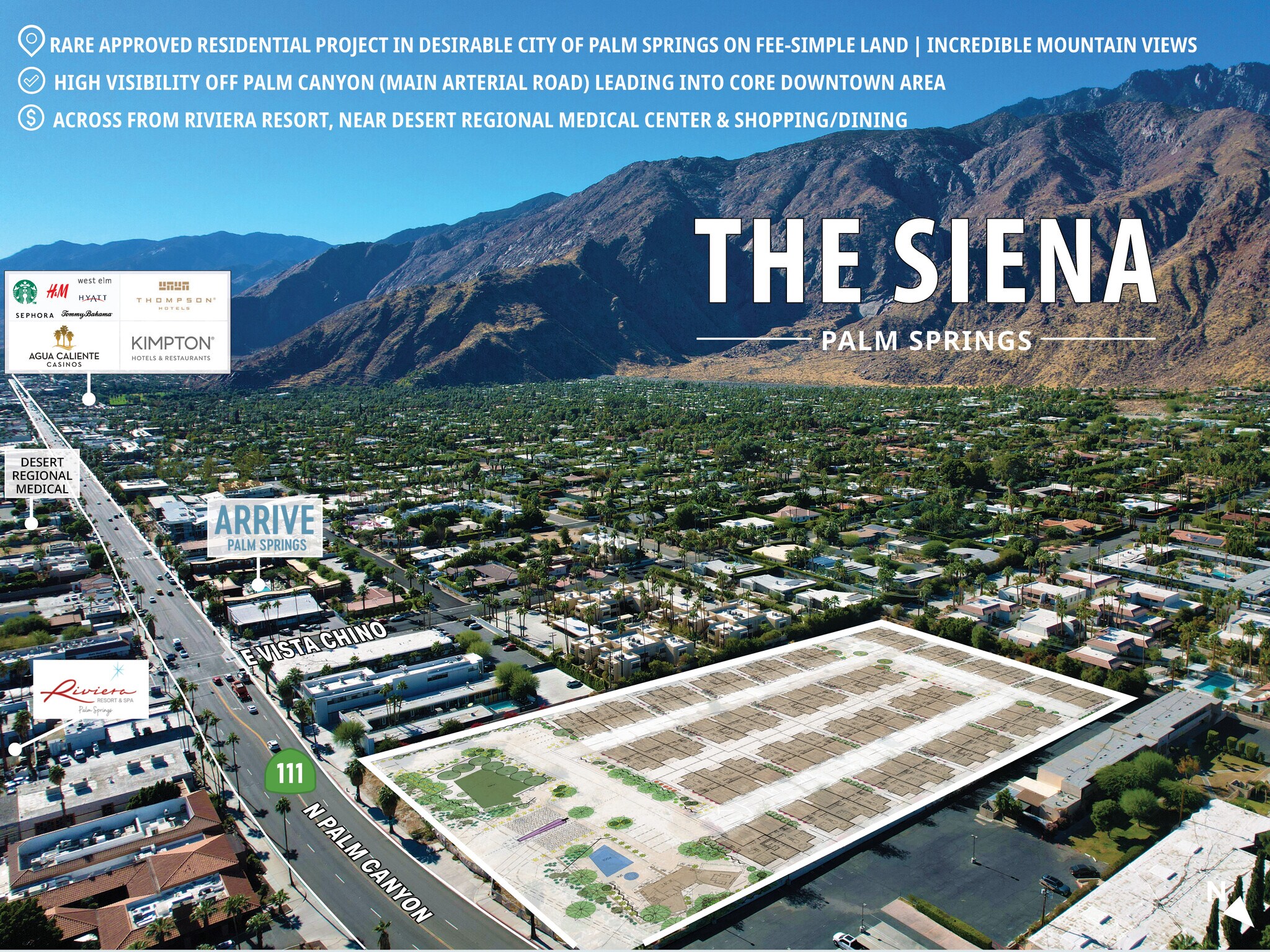 1875 N Palm Canyon Dr, Palm Springs, CA à vendre Aérien– Image 1 sur 7