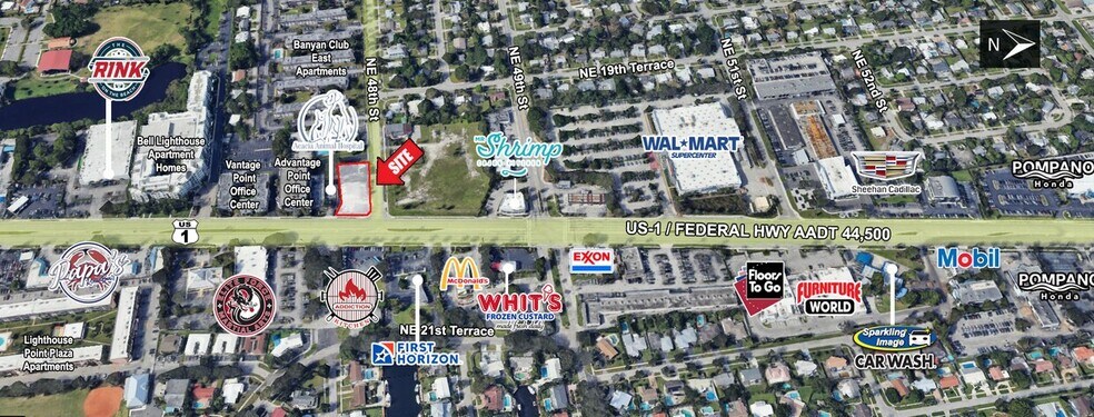 4791 N Federal Hwy, Pompano Beach, FL à louer - Aérien – Image 1 sur 11