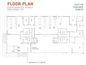 11010 Roselle St, San Diego, CA à louer Plan d’étage– Image 1 sur 1