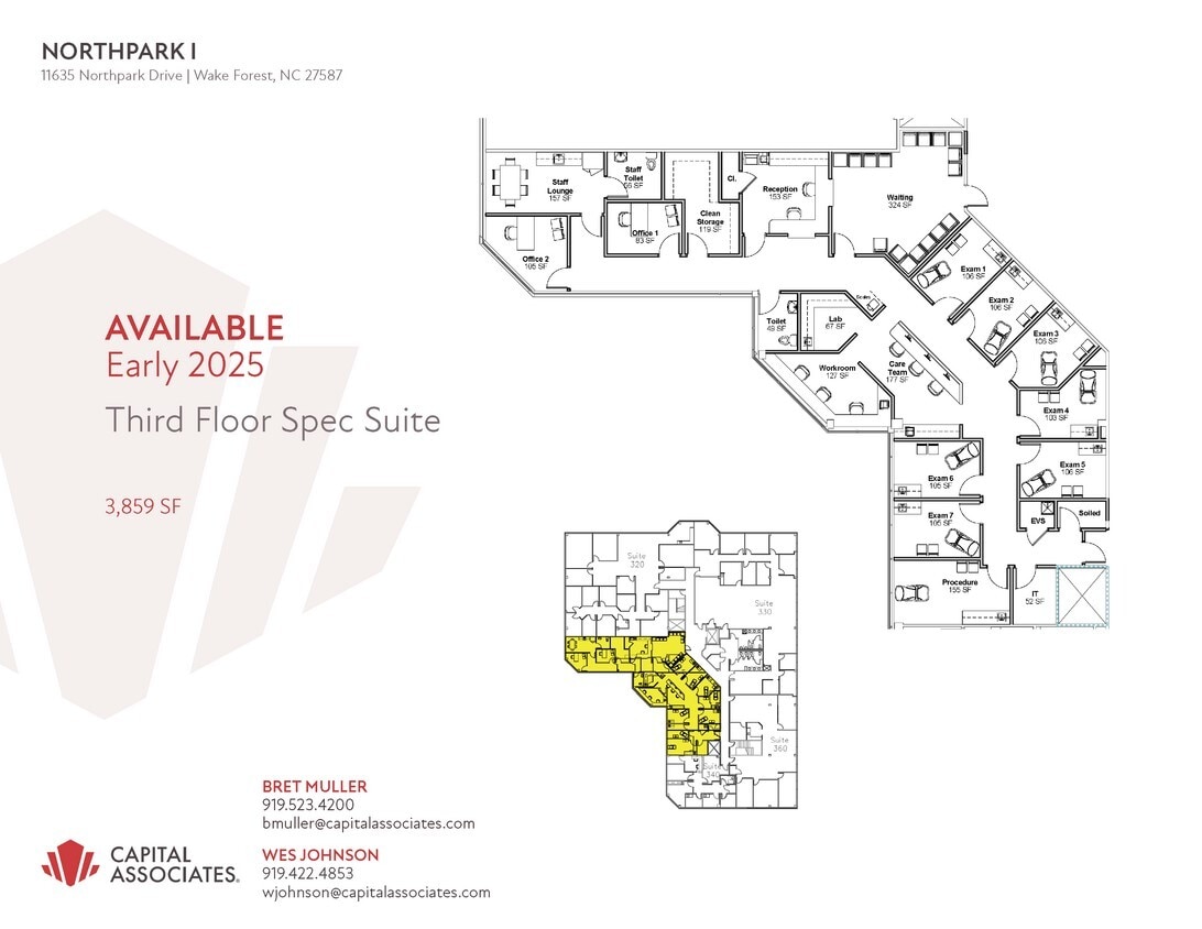 11635 Northpark Dr, Wake Forest, NC à louer Plan d’étage– Image 1 sur 1