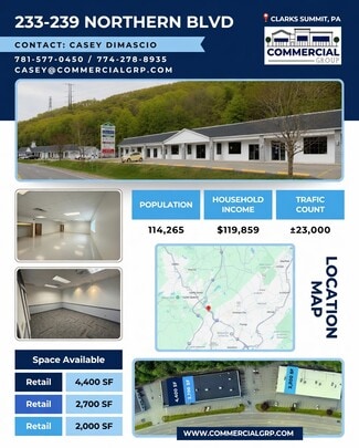 Plus de détails pour 239 Northern Blvd, Clarks Summit, PA - Bureau/Médical, Bureau/Local commercial à louer