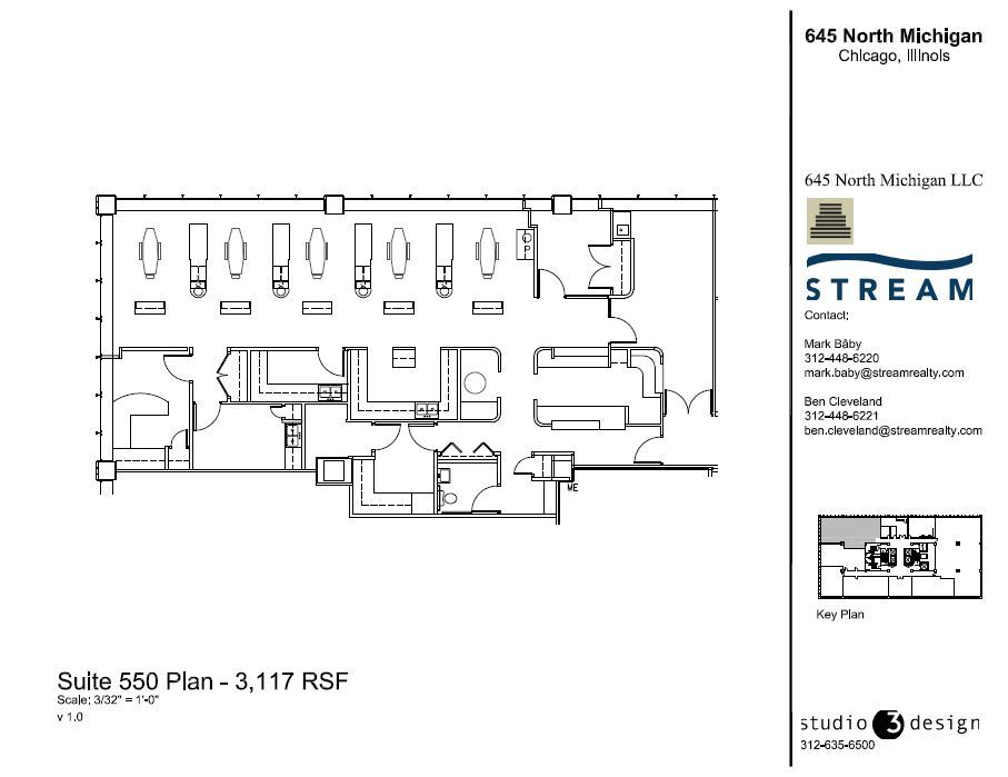 645 N Michigan Ave, Chicago, IL à louer Plan d’étage– Image 1 sur 1