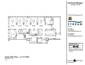 645 N Michigan Ave, Chicago, IL à louer Plan d’étage– Image 1 sur 1