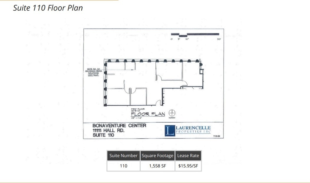 11111 Hall Rd, Shelby Township, MI à louer Plan d’étage– Image 1 sur 1
