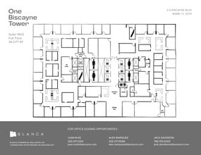 2 S Biscayne Blvd, Miami, FL à louer Plan d’étage– Image 1 sur 1