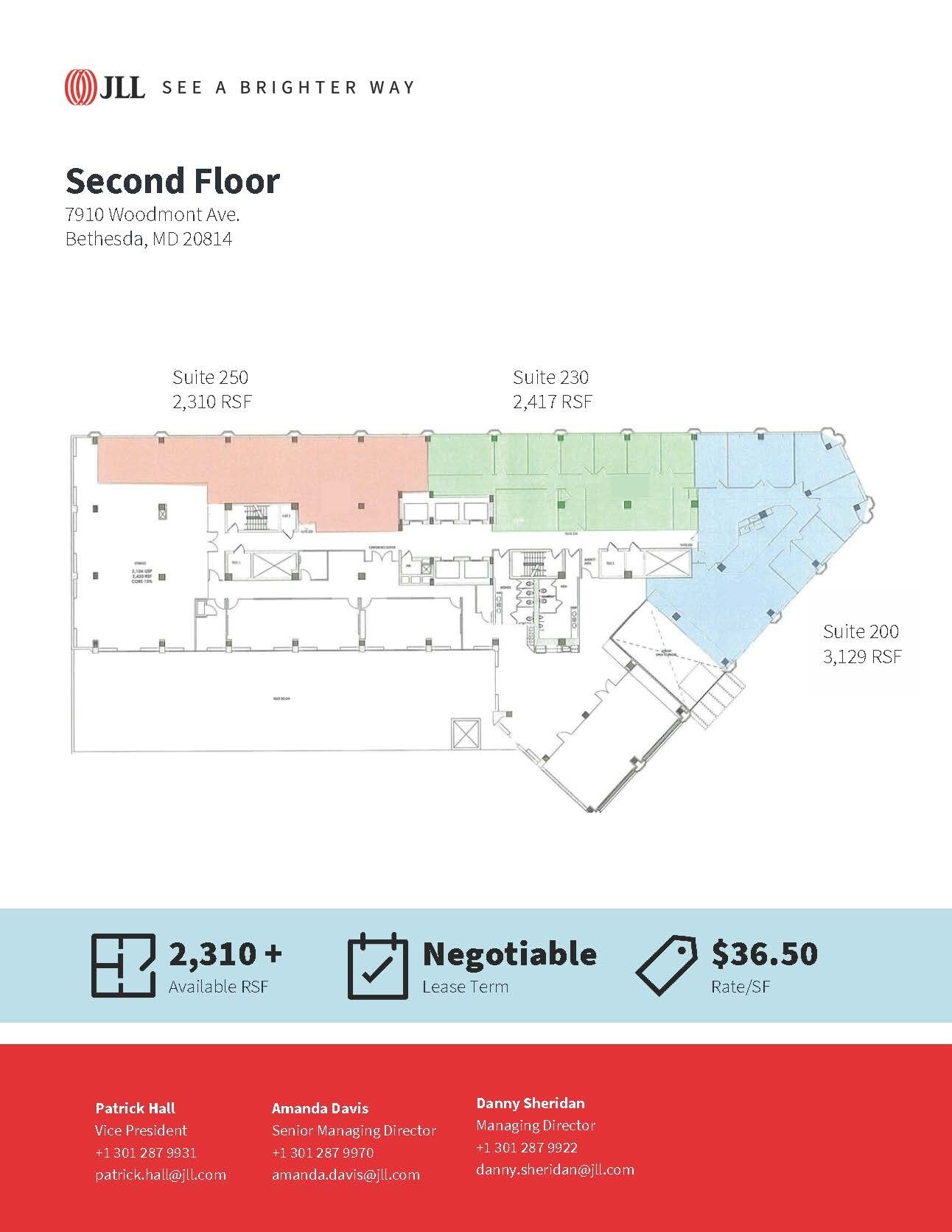 7910 Woodmont Ave, Bethesda, MD à louer Plan d’étage– Image 1 sur 1