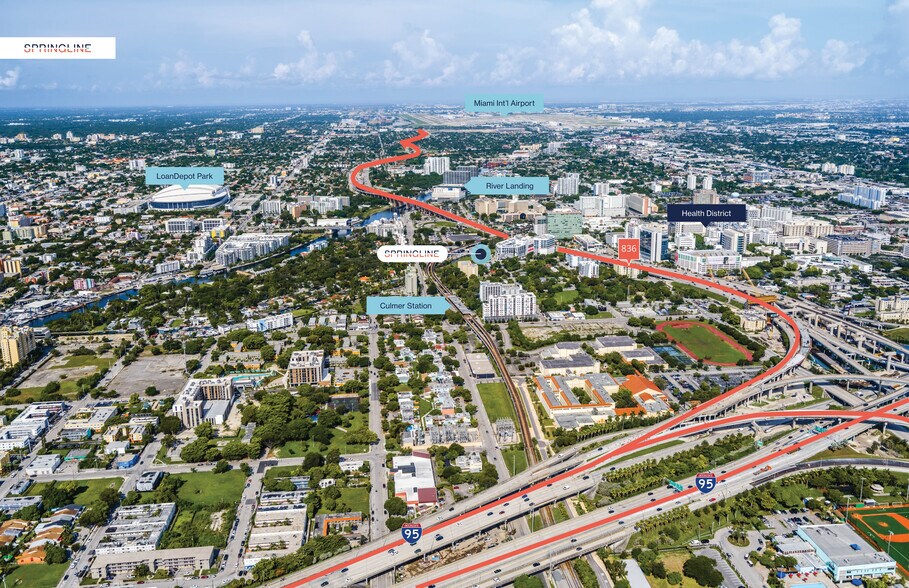 1150-1180 8th St. Rd; 1008-1080 Spring Garden Rd, Miami, FL à vendre - Aérien – Image 2 sur 7