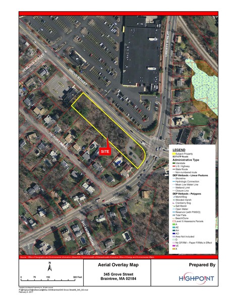 345 Grove St, Braintree, MA à vendre - Aérien – Image 2 sur 2