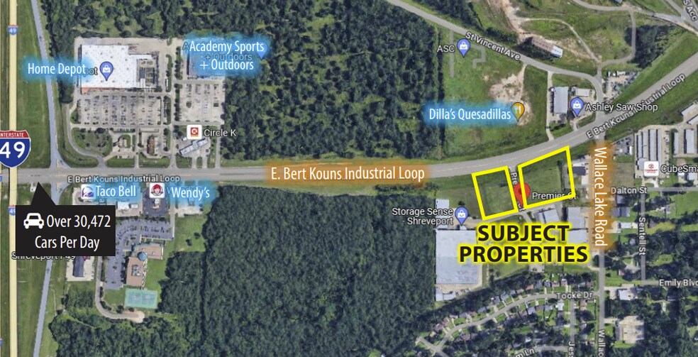 E Corner of Bert Kouns Industrial Loop and Premier Ct, Shreveport, LA à vendre - Photo de l’immeuble – Image 1 sur 1