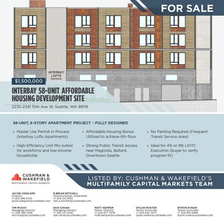 Plus de détails pour 2235-2241 15th Ave W, Seattle, WA - Terrain à vendre