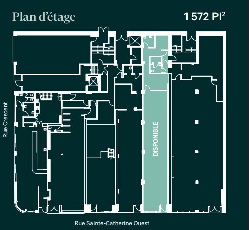 1370-1384 Rue Sainte-Catherine O, Montréal, QC à louer Plan d’étage– Image 1 sur 1