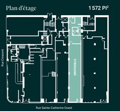 1370-1384 Rue Sainte-Catherine O, Montréal, QC à louer Plan d’étage– Image 1 sur 1