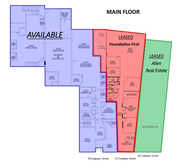 39 Culpeper St, Warrenton, VA à louer Plan d’étage– Image 1 sur 1