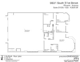 9831 S 51st St, Phoenix, AZ à louer Plan d’étage– Image 1 sur 2