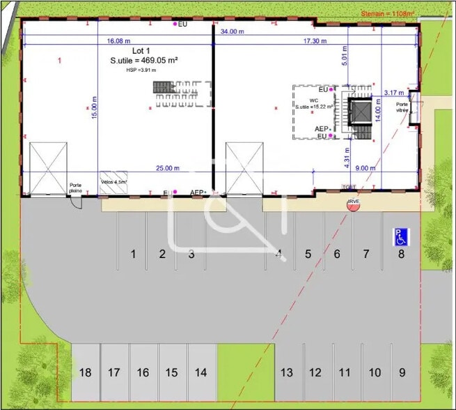 Local d'activités dans Bailly-Romainvilliers à vendre - Plan d’étage – Image 3 sur 4